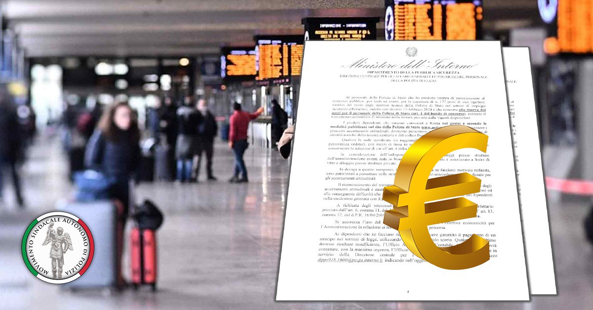 rimborsi spese missione soldi